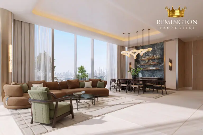 Binghatti Spectre apartment living and dining area