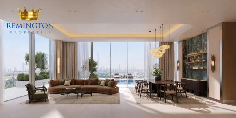 Binghatti Spectre open-plan living and dining room
