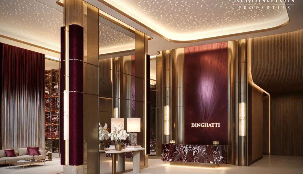 Binghatti Spectre residential lobby entrance