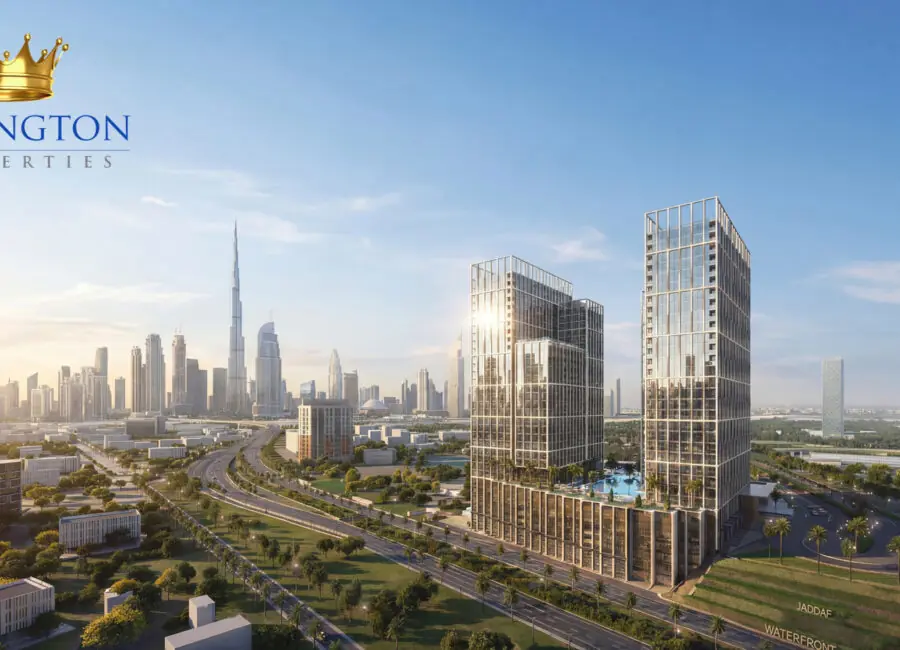 Binghatti Spectre twin towers at the Al Jaddaf Waterfront