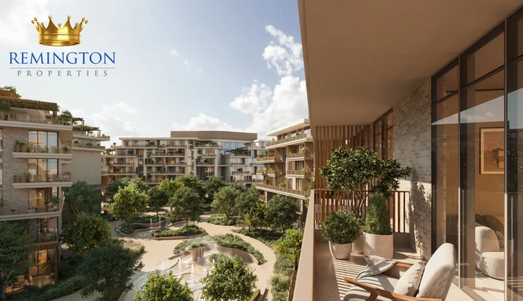 Landscaped courtyard and outdoor seating at Arancia Yards 2