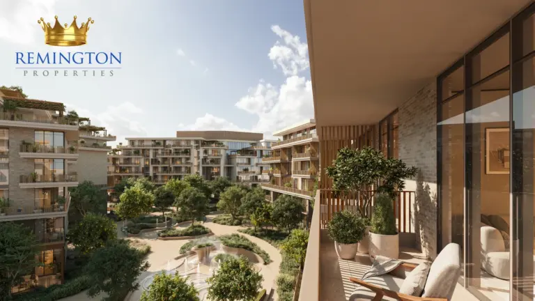 Landscaped courtyard and outdoor seating at Arancia Yards 2