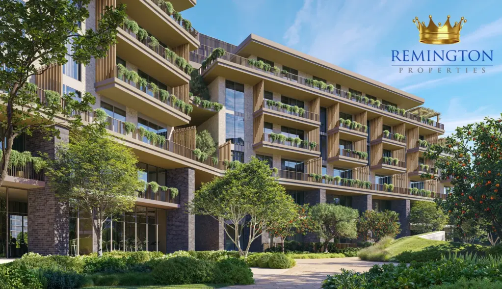 Arancia Yards 2 facade and garden-lined pedestrian route