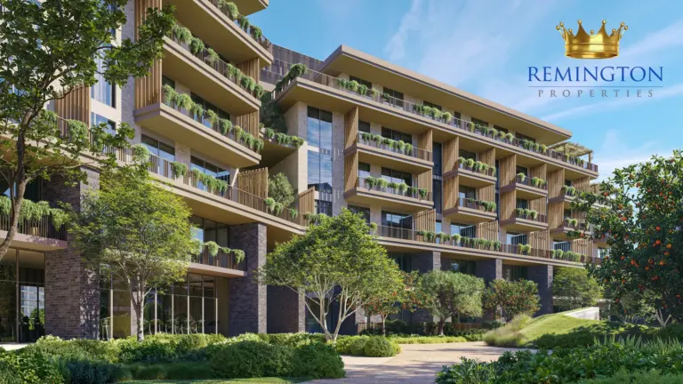 Arancia Yards 2 facade and garden-lined pedestrian route