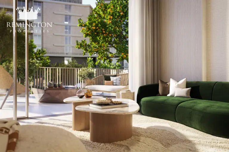 Light-filled living room at Arancia Yards 2