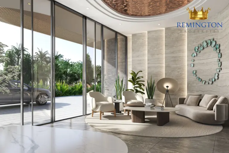 Arrival lobby at Arancia Yards 2