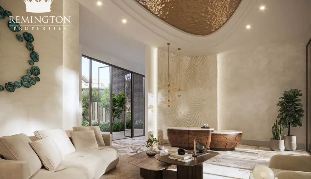 Residential lobby entrance at Arancia Yards 2