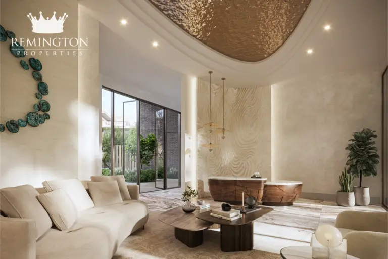Residential lobby entrance at Arancia Yards 2