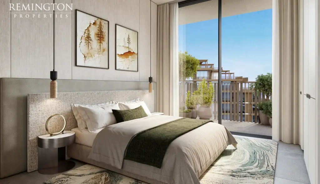 Bedroom in a one-bedroom residence at Arancia Yards 2