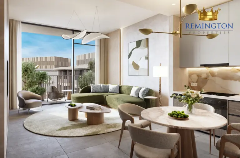 Kitchen in a one-bedroom residence at Arancia Yards 2