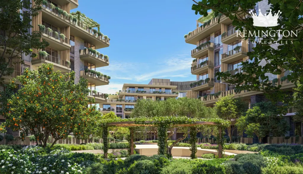 Central sunken garden at Arancia Yards 2