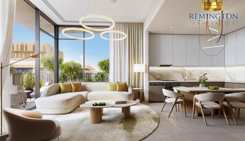 Living room in a two-bedroom residence at Arancia Yards 2