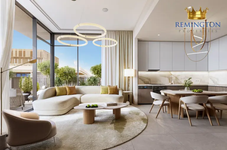 Living room in a two-bedroom residence at Arancia Yards 2