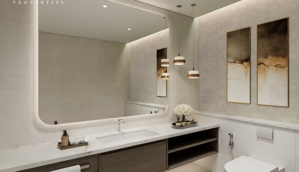 Powder room in a two-bedroom residence at Arancia Yards 2