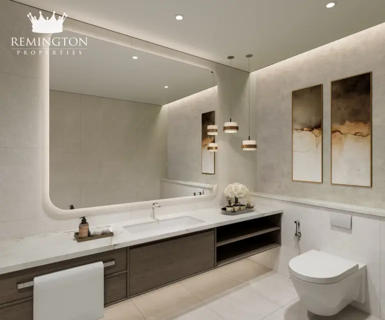 Powder room in a two-bedroom residence at Arancia Yards 2