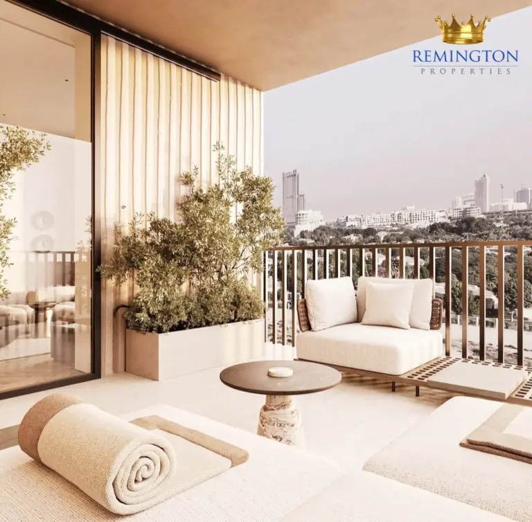 Private balcony with city views