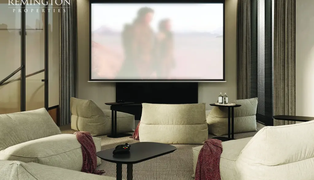 Private cinema room at Arisha Terraces
