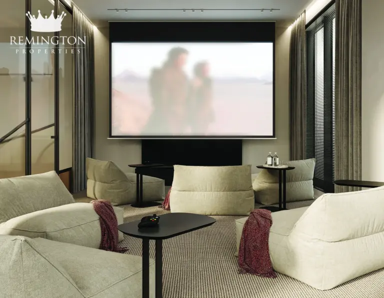 Private cinema room at Arisha Terraces