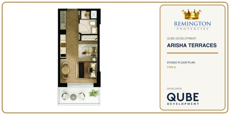 Arisha Terraces Studio Type A floor plan