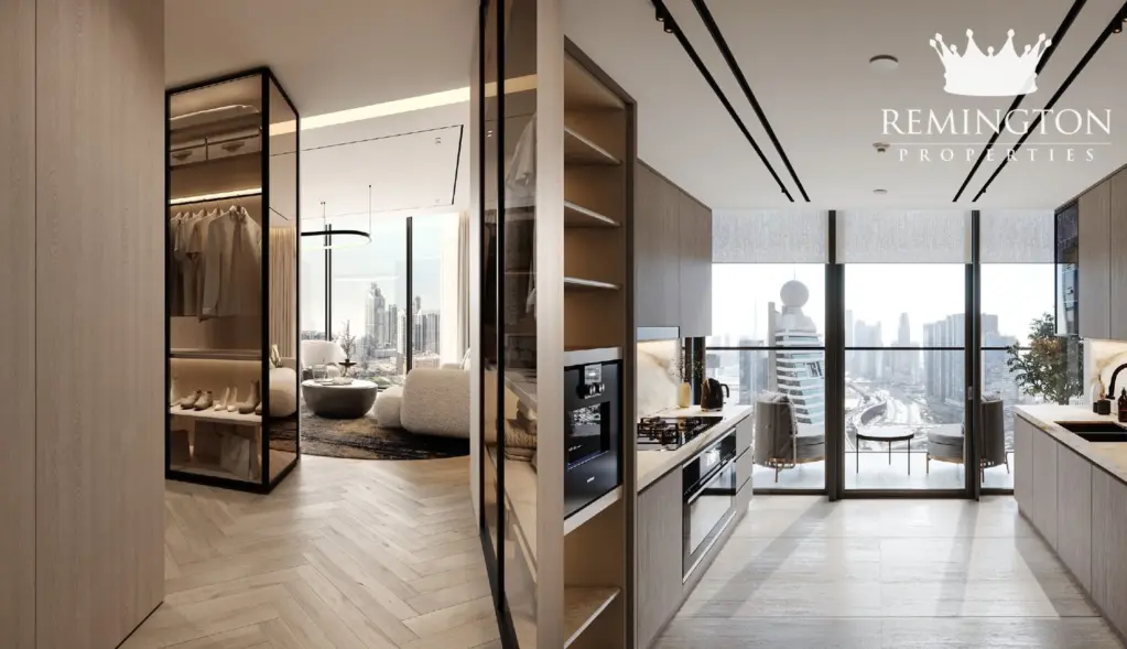 Duplex kitchen and dining area at Avenue Park Towers II