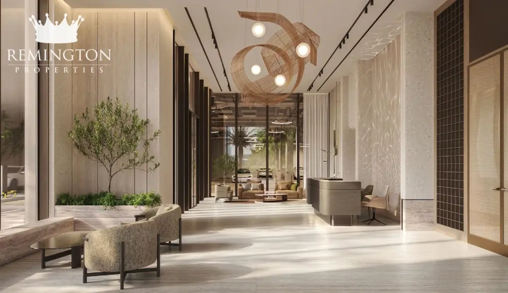 Avenue Park Towers 2 lobby atrium and reception seating