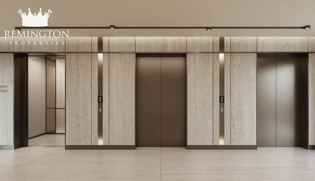 Residential lift lobby at Avenue Park Towers II