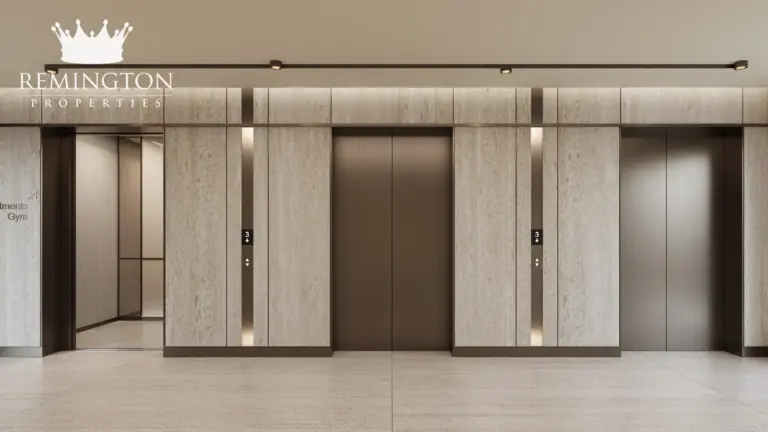 Residential lift lobby at Avenue Park Towers II