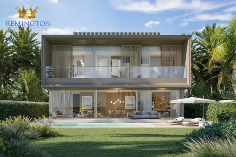 Illustrative two-storey villa with garden and pool