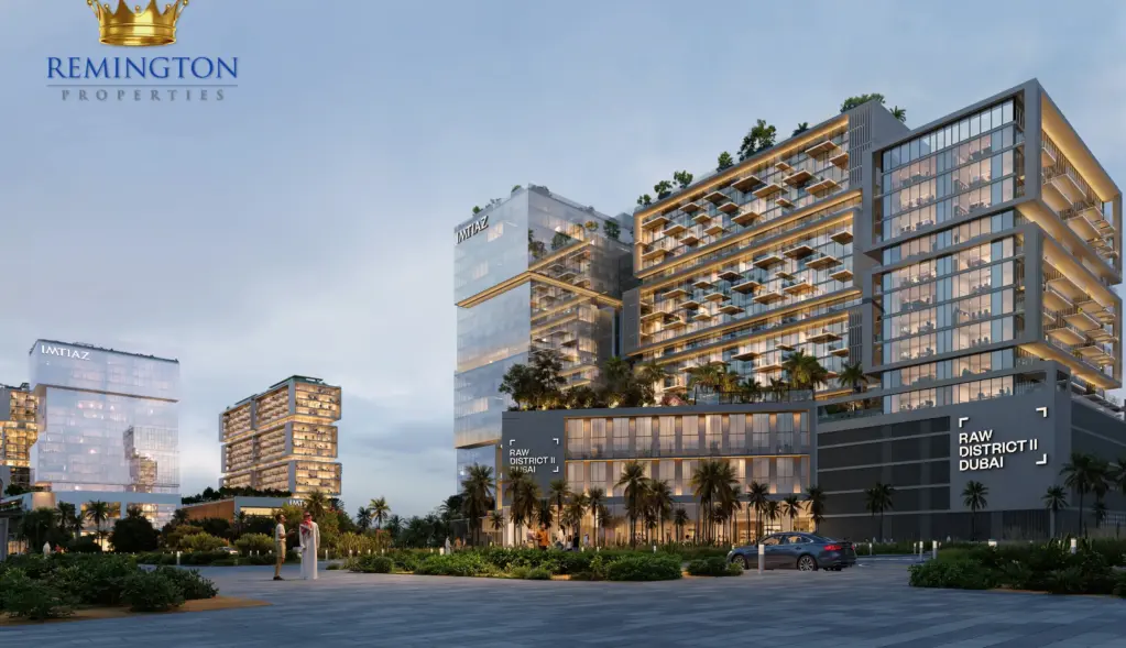 Architectural rendering of the arrival plaza and retail entrance