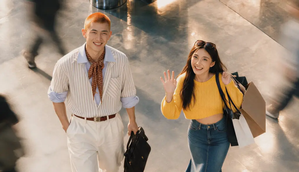 Concept image of friends shopping together