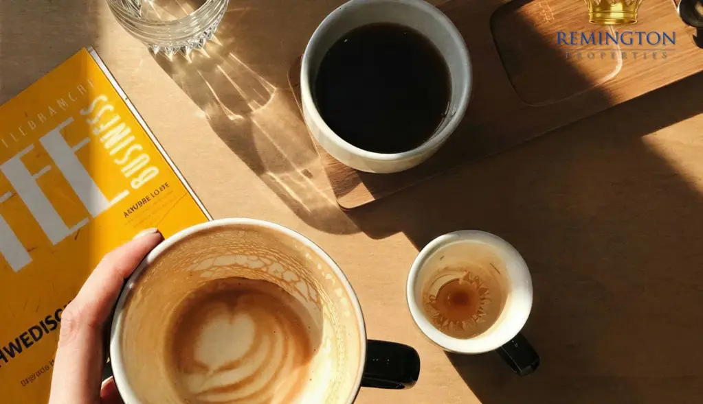 Concept image of a coffee table setting