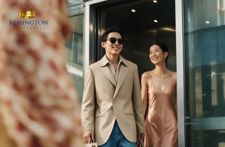 Concept image of a couple in a retail setting