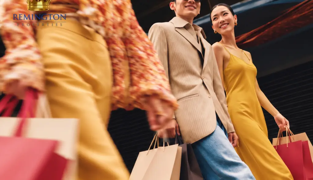 Concept image of a couple shopping