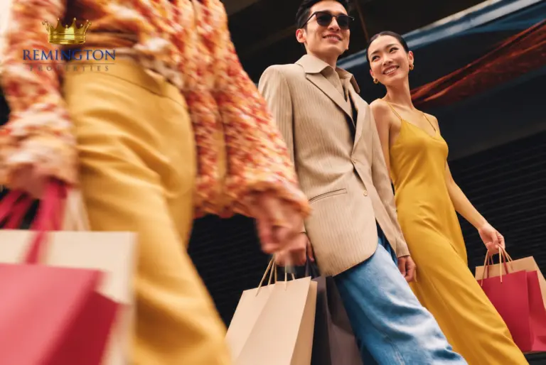 Concept image of a couple shopping