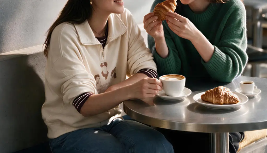 Concept image of friends enjoying coffee together