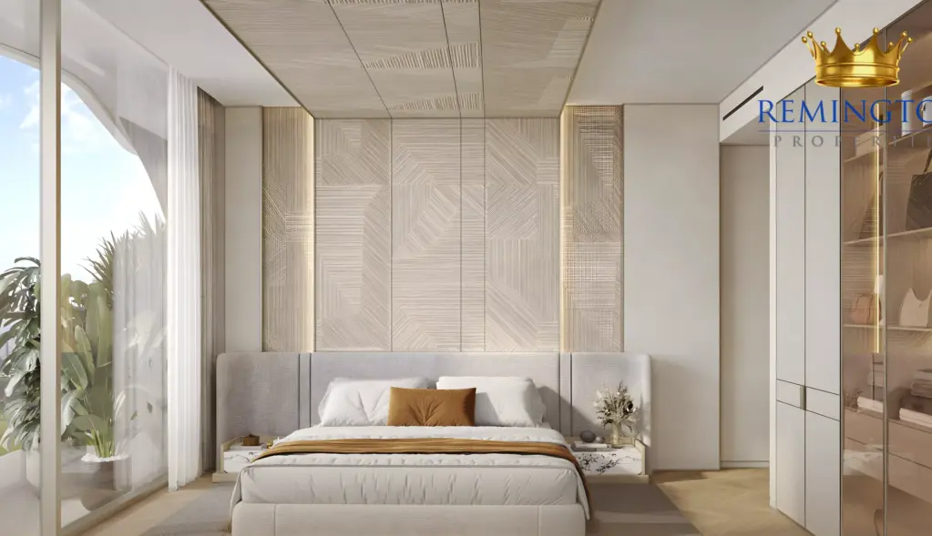 Jura Terraces bedroom rendering with floor-to-ceiling window