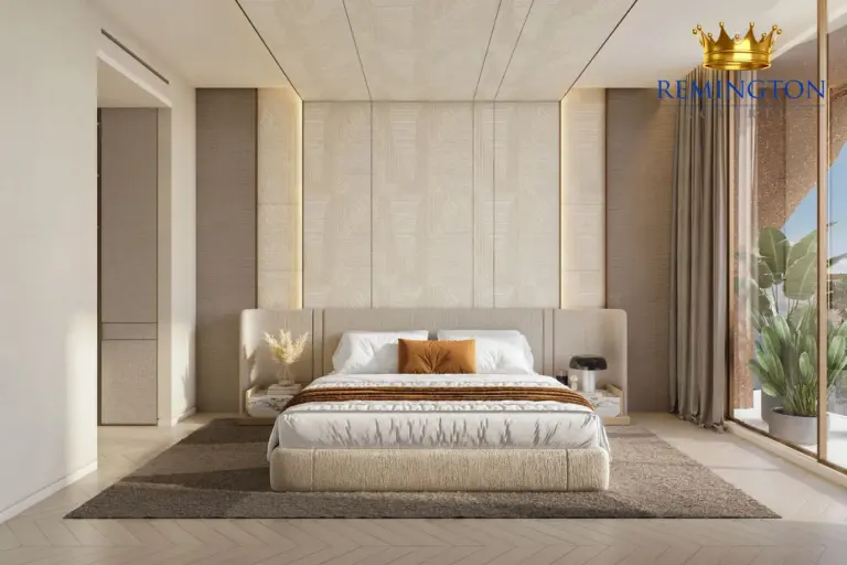 Jura Terraces bedroom with neutral finishes