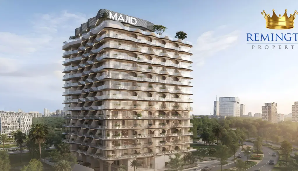 Jura Terraces exterior rendering in Dubai Land Residence Complex