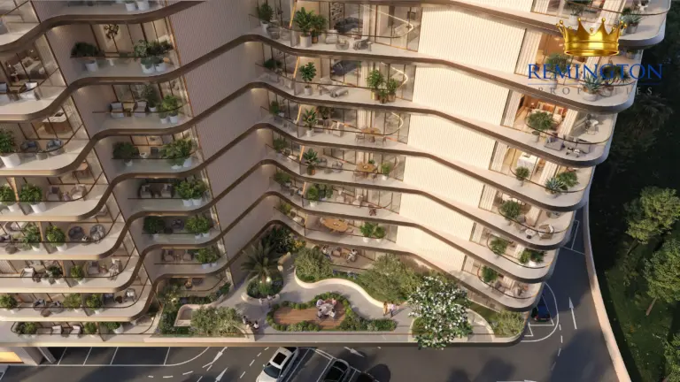 Jura Terraces landscaped podium garden viewed from above