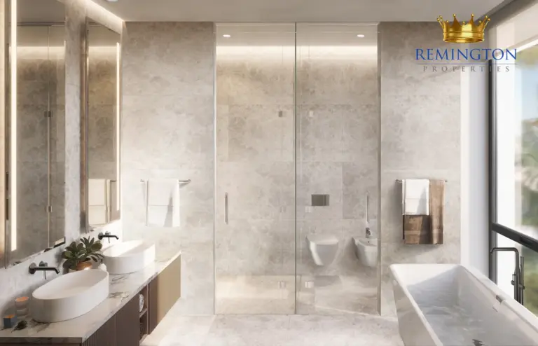Bathroom interior at Beach Collection - Bluejay Villa R, Palm Jebel Ali Frond F