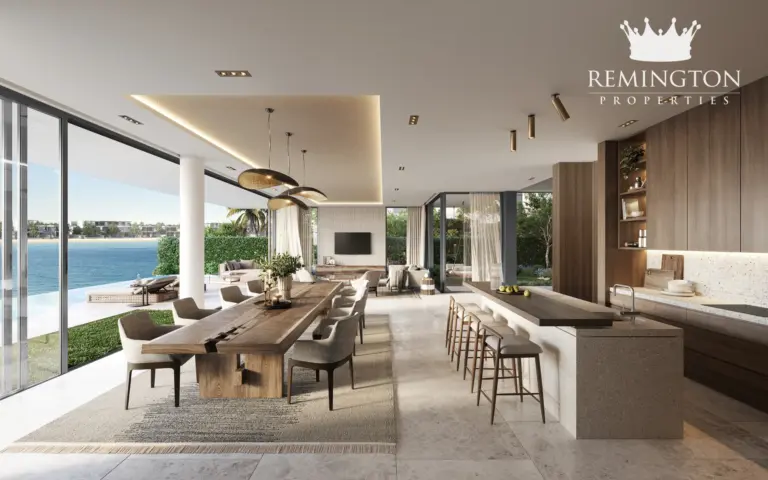 Kitchen interior at Beach Collection - Bluejay Villa R, Palm Jebel Ali Frond F
