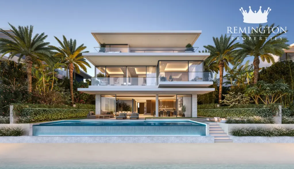 Sea view exterior at Beach Collection - Bluejay Villa R, Palm Jebel Ali Frond F