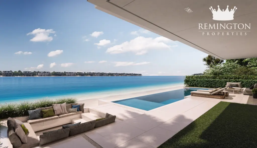 Sea view exterior at Beach Collection - Bluejay Villa R, Palm Jebel Ali Frond F