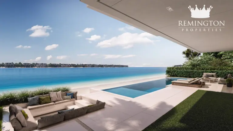Sea view exterior at Beach Collection - Bluejay Villa R, Palm Jebel Ali Frond F