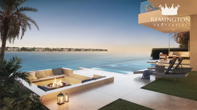 Sea view exterior at Beach Collection - Ocean Whisper Villa Q, Palm Jebel Ali Frond F
