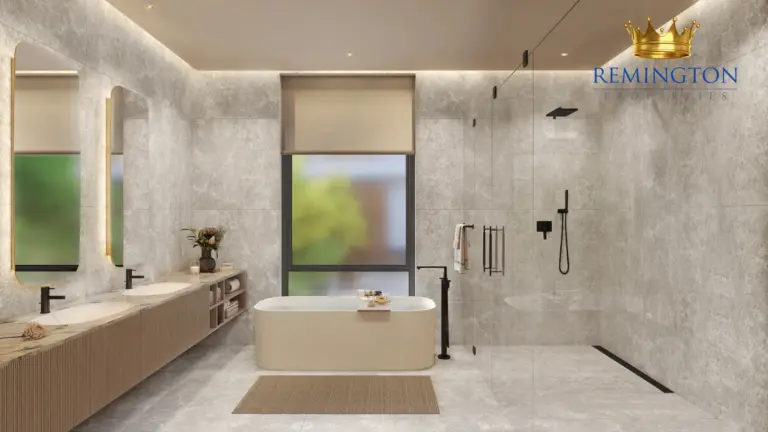 Bathroom interior at Coral Collection - Amber Reef Villa R, Palm Jebel Ali Frond F