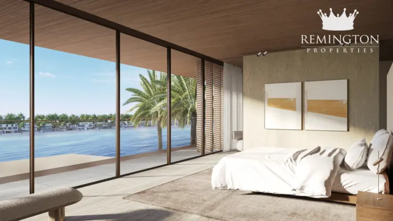 Bedroom interior at Coral Collection - Porcelain Roses Villa D, Palm Jebel Ali Frond F