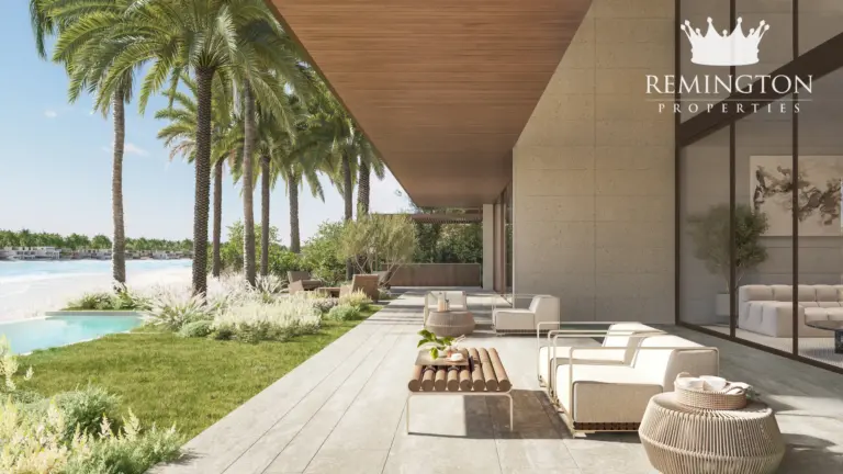 Sea view exterior at Coral Collection - Porcelain Roses Villa D, Palm Jebel Ali Frond F