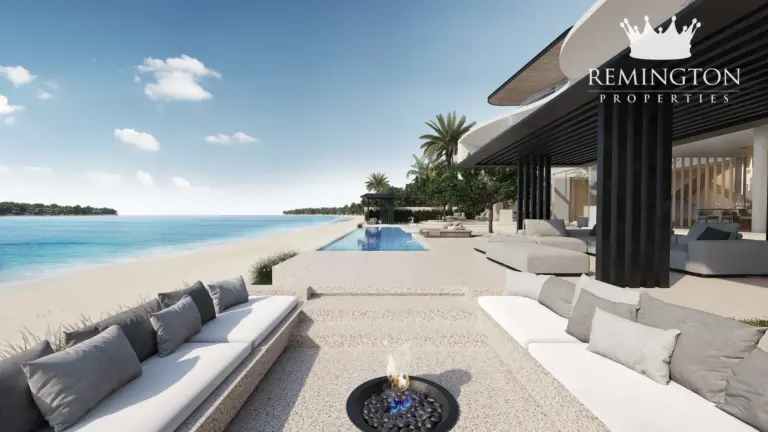 Sea view exterior at Coral Collection - Red Aurora Villa C, Palm Jebel Ali Frond F