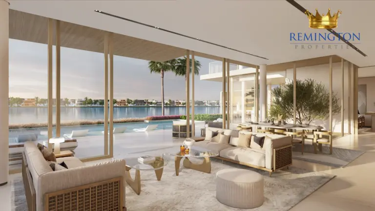 Living and dining interior at Coral Collection - Redwood Villa G, Palm Jebel Ali Frond F